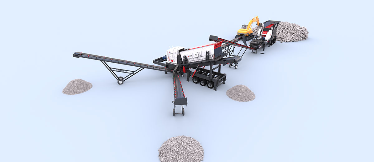 Mobile crushing station scheme