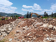 Buried waste sorting production line