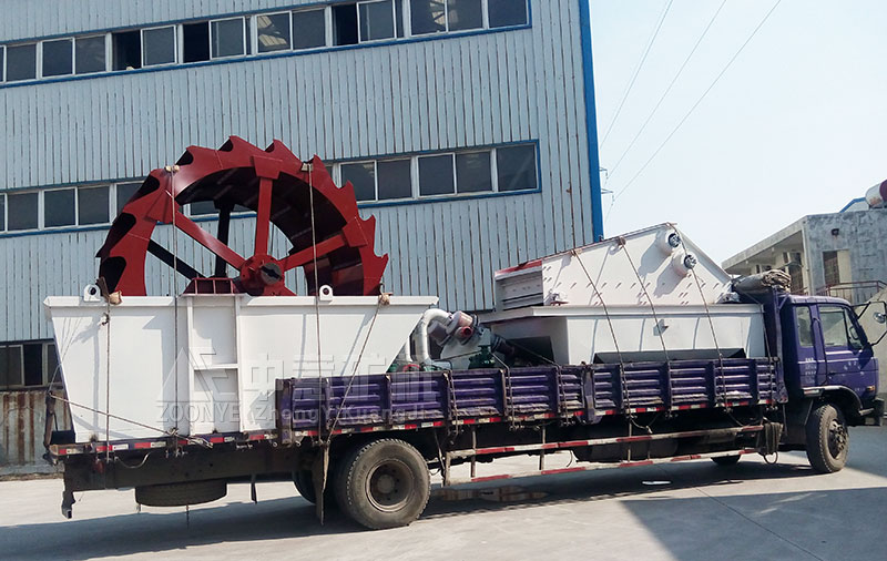 Wheel bucket sand washing machine delivery